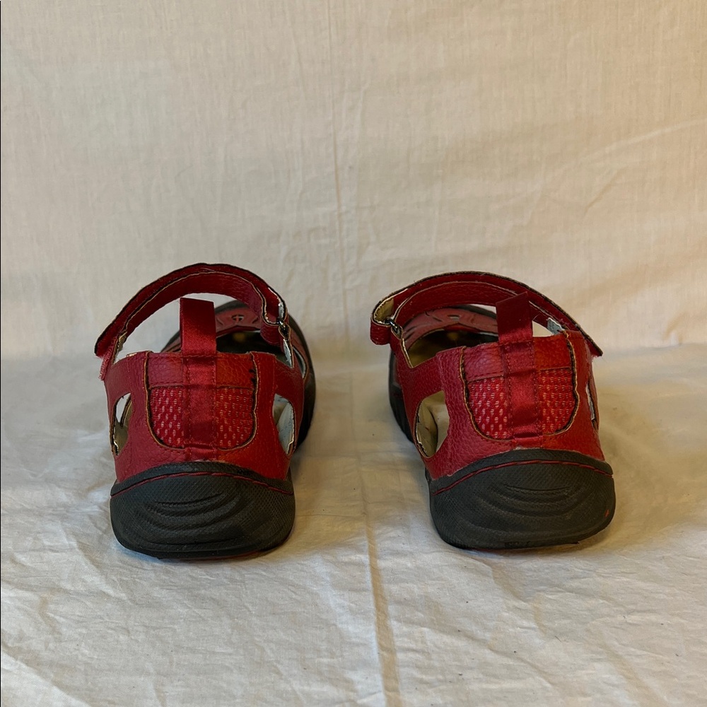 JBU Sport Red and Black Women's Athletic Sandals size 8.5M - Picture 3 of 11